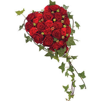 En klassisk hjerteformet båredekoration